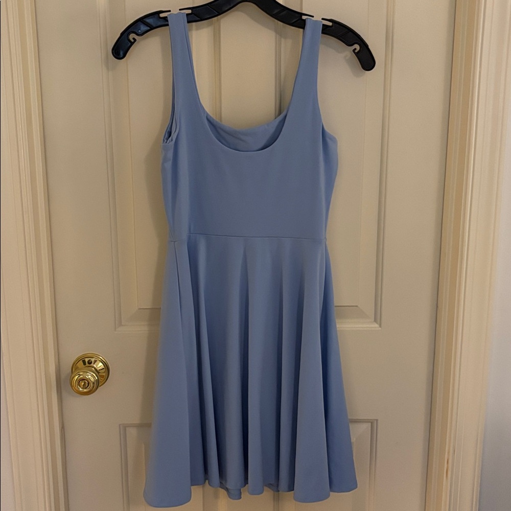 Susana Monaco Powder Blue Scoop Neck Fit-and-Flare Mini Dress S - Picture 4 of 9